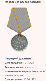 Медаль "За боевые заслуги"