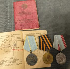 "Орден Красной Звезды", " Медаль за боевые заслуги"