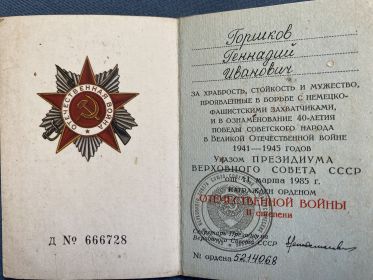 Орден Великой Отечественной войны 2 степени