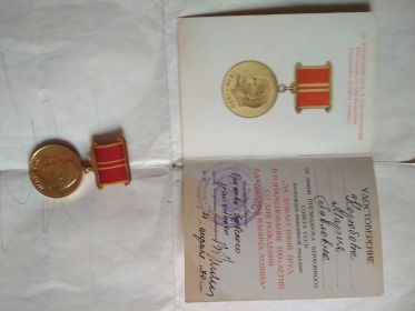 Медаль за Доблестный труд