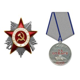 Медаль за Отвагу,Медаль за Боевые заслуги, Орден Отечественной Войны 2 й степени