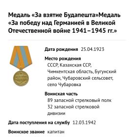За взятие Будапешта