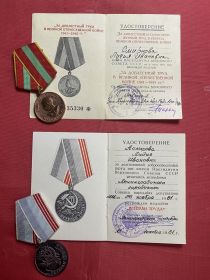 МЕДАЛЬ «ЗА ДОБЛЕСТНЫЙ ТРУД В ВЕЛИКОЙ ОТЕЧЕСТВЕННОЙ ВОЙНЕ 1941—1945 гг.»