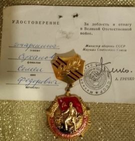 Медаль за доблесть и отвагу в Великой Отечественной войне