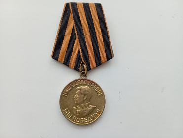 Медаль "ЗА ПОБЕДУ НАД ГЕРМАНИЕЙ В ВЕЛИКОЙ ОТЕЧЕСТВЕННОЙ ВОЙНЕ 1941-1945 гг."