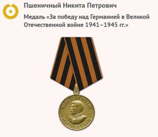 Медаль «За победу над Германией в Великой Отечественной войне 1941–1945 гг.»
