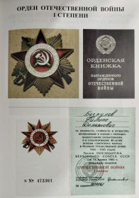 Орден Отечественной войны 1ст.