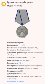 Медаль "ЗА ОТВАГУ"