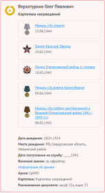 сведения с сайта Память народа