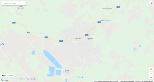 Город Тейково Ивановской области – место формирования 10 Гвардейской воздушно-десантной дивизии в 1942 году (увеличенный масштаб).