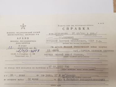 Ранение 15.06.1944