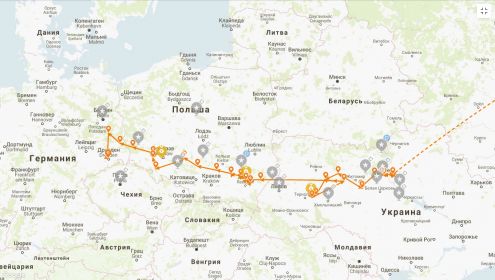 Боевой путь в составе: 1 УкрФ