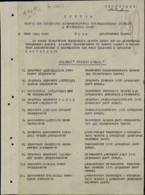 Первая страница приказа или указа к медали "За Отвагу"  от: 25.06.1944 Издан: 195 сд 3 Украинского фронта