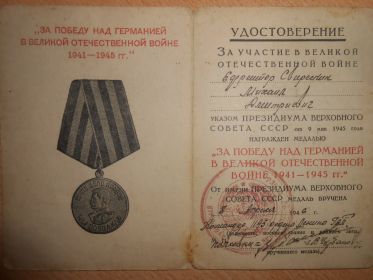 Медаль &quot;За победу над Германией&quot;