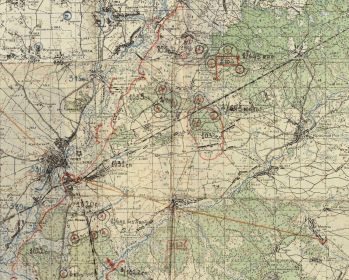 Карта обстановки частей 3 А на 27.9.41 г.