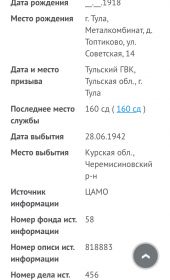 Нашла информацию о нем на сайте память народа, видимо в документах было не четко написано и указали неправильный год рождениям и название посёлках "Топтыкоко"