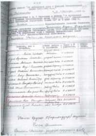 Акт вручения медали "За доблестный труд в Великой Отечественной войне 1941-1945 г.г." работникам  Осинкого Районного Земельного отдела от 13 сентября 1946 года