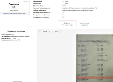 Место захоронения , донесение от 1950г