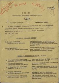 Приказ к№ 31/н командующего артиллерией Брянского фронта  от 01.10.43 г. (стр. 1)