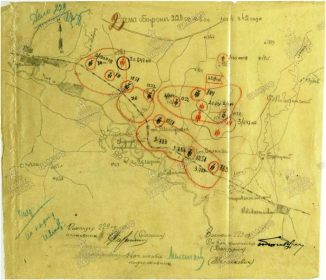 Схема обороны 229 сд (июль-август 1942 года)