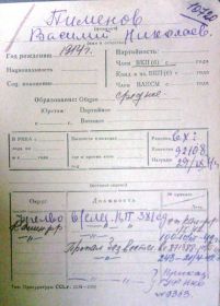 учетная карточка
