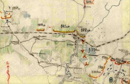 Схема положения частей 11 Армии на начало ноября 1941года