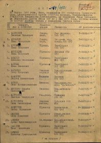 Приказ о награждении от 21.11.1944