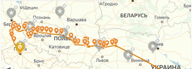 Карта боевого пути