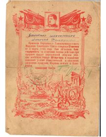 Благодарность Штаргард