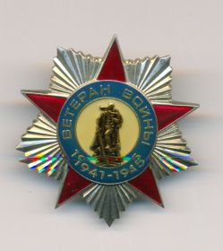 ВЕТЕРАН ВОЙНЫ 1941-1945