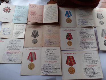 Удостоверения для наградных медалей