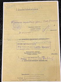Заключение старших начальников