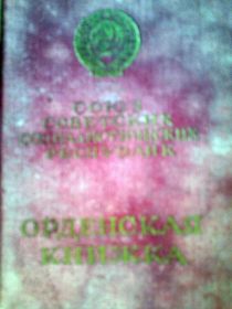Орденская книжка