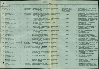 Донесение о потерях (сентябрь 1941 г.)