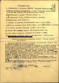 Наградные документы