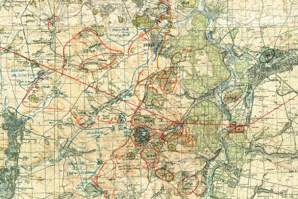 карта боевых действий с 12-22.05.1942г. р-н г. Волчанск, с.Муром-с. Огурцово