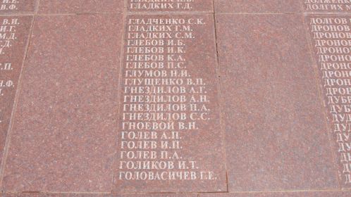 Мемориал в память о белоглинцах, погибших во время Великой Отечественной войне, с. Белая Глина.