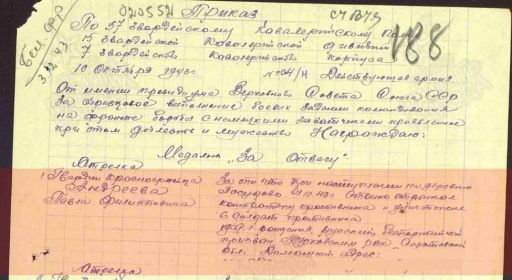 Документ о награде