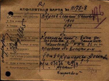 Алфавитная карта