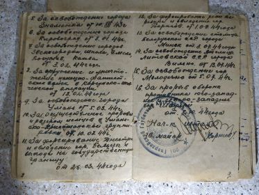 выписка из Красноармейской книжки