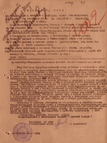 Наградной лист