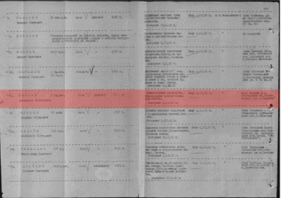 Копия именного списка умерших в ЭГ 544 в период с 06.04. по 11.04.1942г., Лист 2