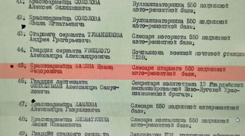 Наградной список