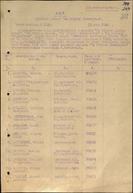 Акт вручения медали за оборону Ленинграда от 15.07.1943 (стр. 01)