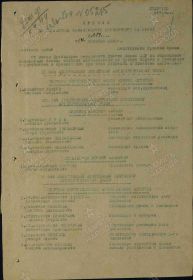 Наградной документ Орден Отечественной войны II степени