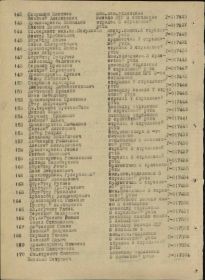 Приказ подразделения от: 04.07.1945 Издан: 1224 сп 368 сд БелВО о вручении медали «За оборону Советского Заполярья» (строка в наградном списке)