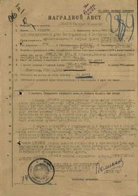 Наградной лист к Приказу № 0369 войскам 2 БФ от апреля 1945 г. (стр. 1 )