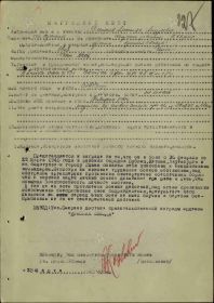 Наградной лист