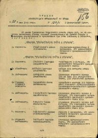 Приказ № 166/н от 28 мая 1945 года Командующего Артиллерией 48 Армии 3го Белорусского фронта.