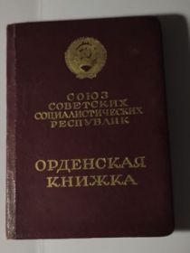 Орденская книжка